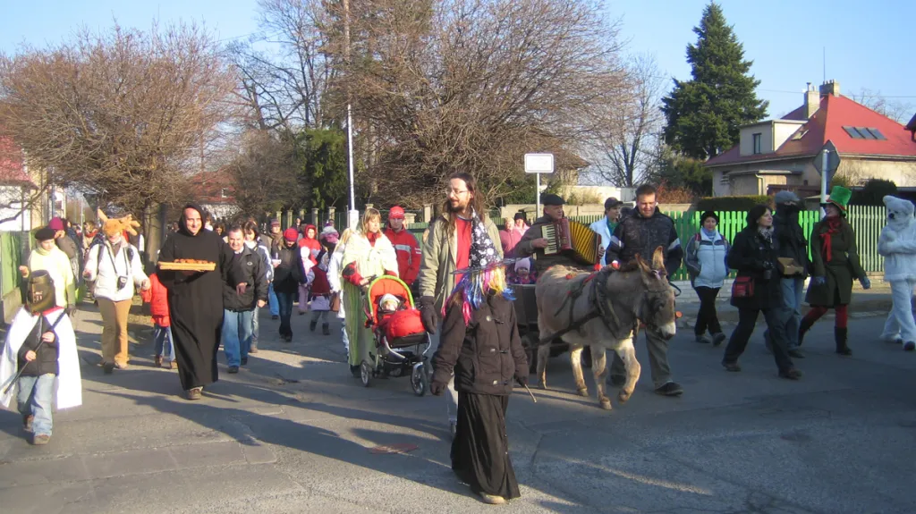 Masopoustní průvod - Horní Počernice
