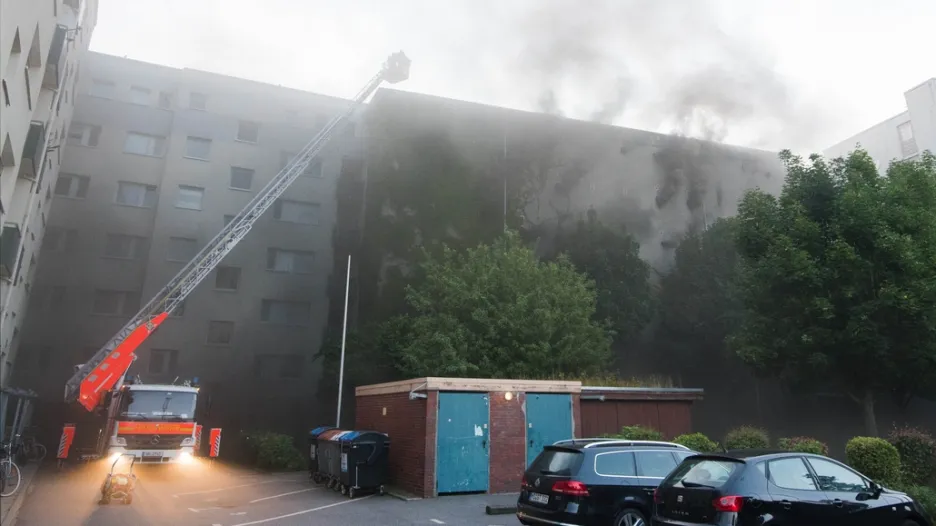 Požár krytu v Hamburku