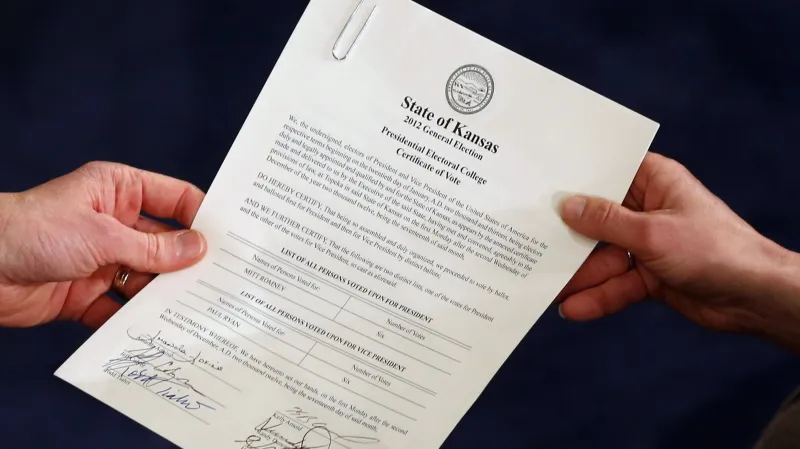 Potvrzení volitelských hlasů za stát Kansas (leden 2013)