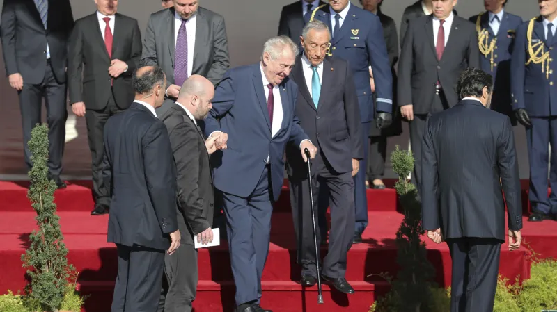 Miloš Zeman a portugalský prezident Marcelo Rebelo de Sousa