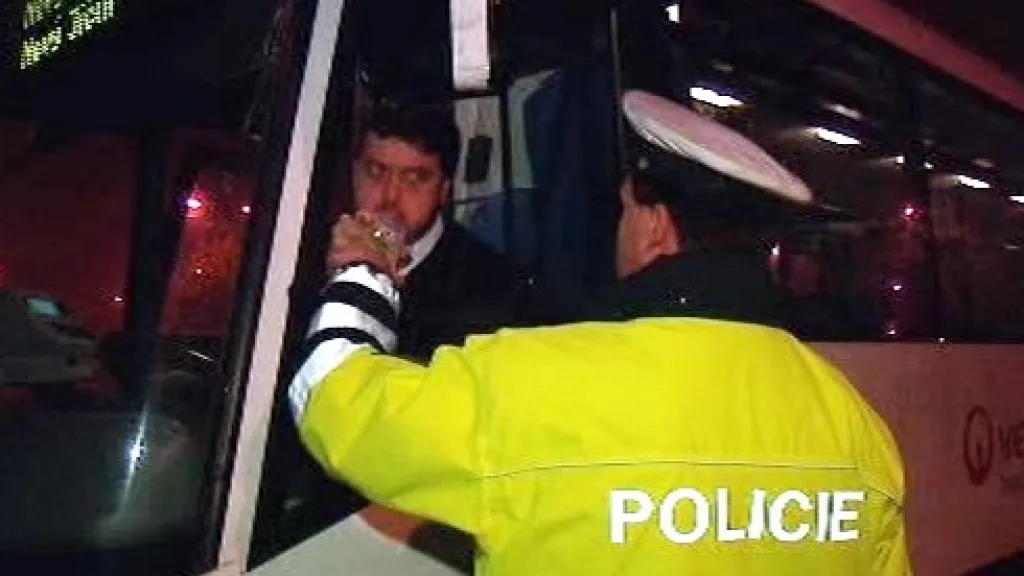 Kontrola řidiče autobusu