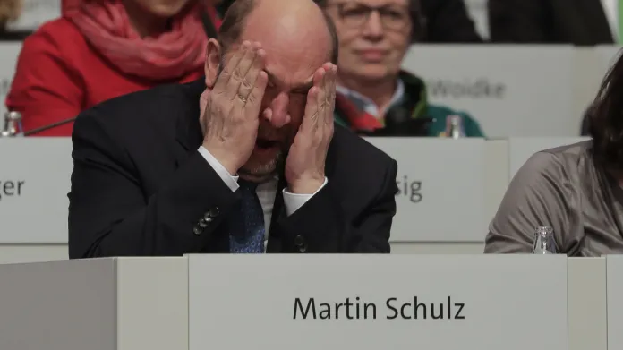 Martin Schulz na sjezdu své SPD