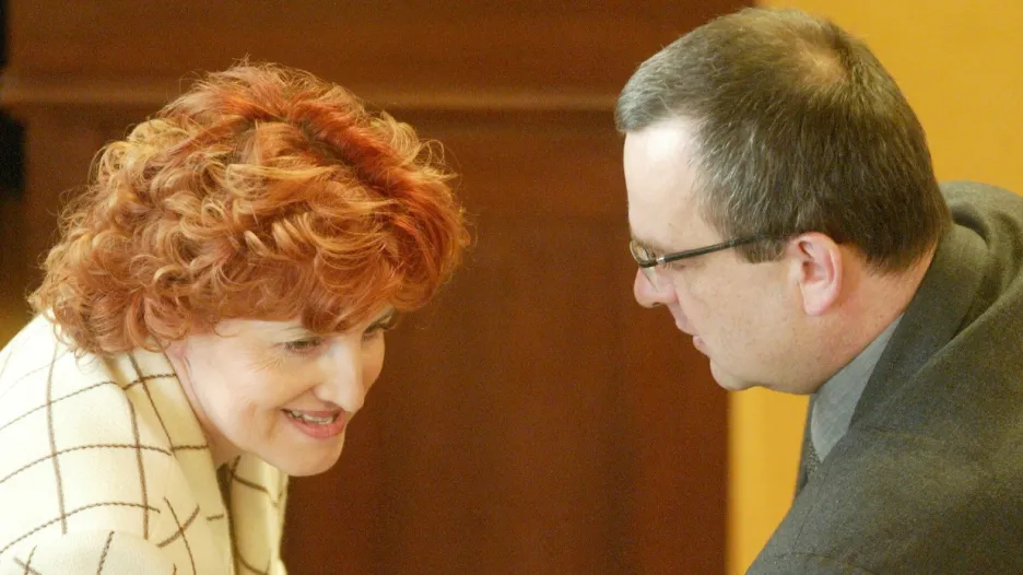 Vlasta Parkanová a Miroslav Kalousek