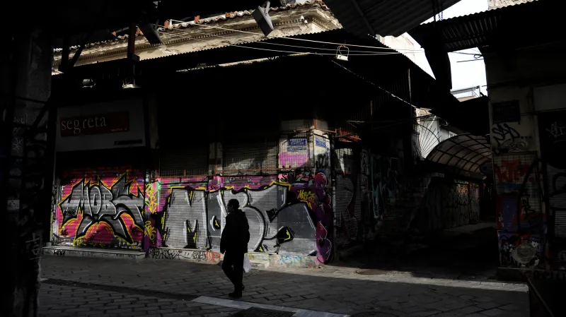 Hlavní obchodní ulice v Aténách