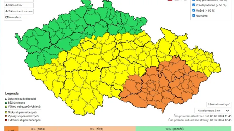 Výstraha meteorologů