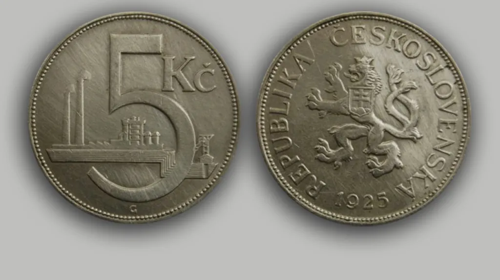 Československá mince z roku 1925
