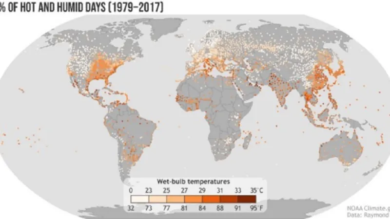 Nárůst vlhké teploty bude výraznější v pobřežních oblastech