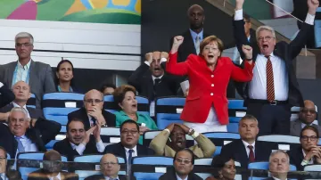 Angela Merkelová a Joachim Gauck na finále MS ve fotbale