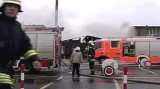 Požár na berlínském letišti Tegel