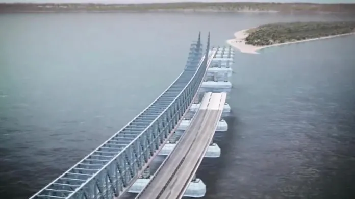 Plánovaný most mezi Krymem a pevninským Ruskem