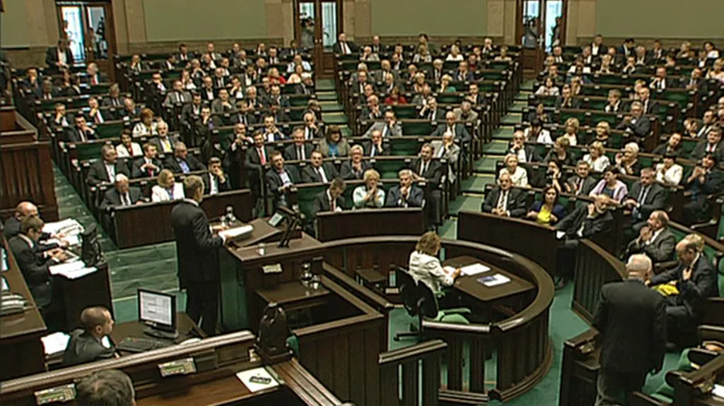 Polský premiér Donald Tusk během vystoupení v Sejmu