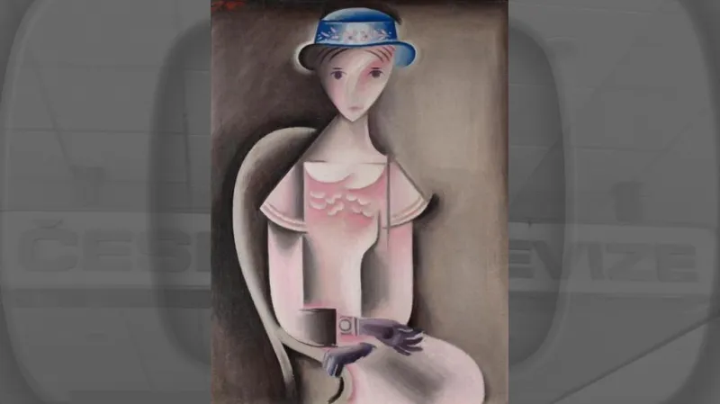 Josef Čapek / Děvče v růžových šatech