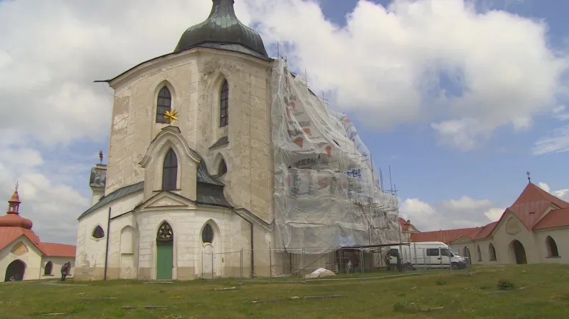 Začaly opravy poutního kostela na Zelené hoře