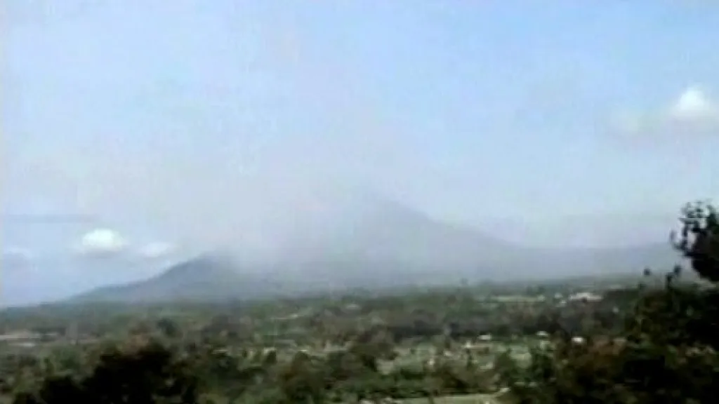 Vybuchlá sopka na Sumatře