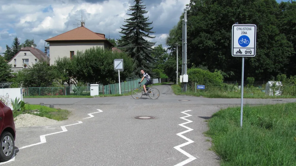 Jedna z cyklistických ulic v Ostravě