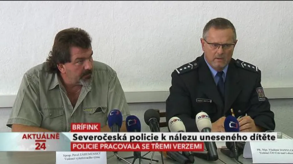Brífink policie k únosu Michaly Janové