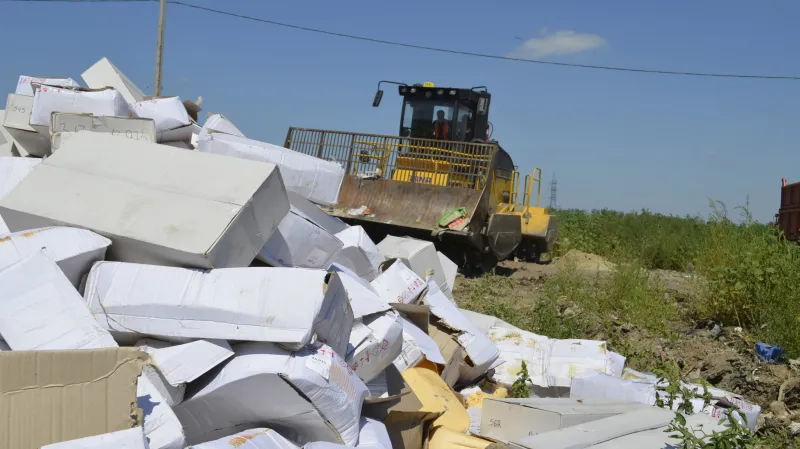 Ničení potravin v ruském Bělgorodu
