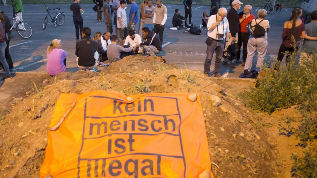 Uprchlíci v německém Heidenau