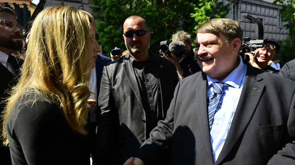 Brněnská primátorka Markéta Vaňková (ODS) a předseda Sudetoněmeckého krajanského sdružení Bernd Posselt