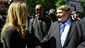 Brněnská primátorka Markéta Vaňková (ODS) a předseda Sudetoněmeckého krajanského sdružení Bernd Posselt
