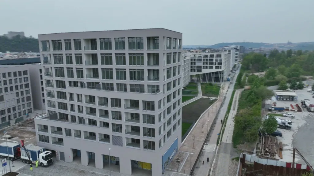 Stavba nových bytů v Praze