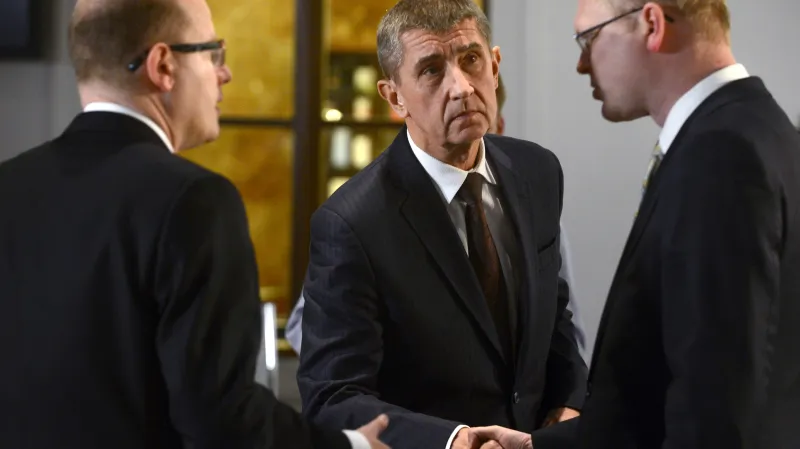 Andrej Babiš, Bohuslav Sobotka a Pavel Bělobrádek