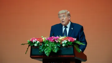 Prezident USA Donald Trump na státní večeři v Číně