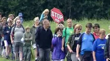 Protest proti výstavbě R35 v Českém Ráji
