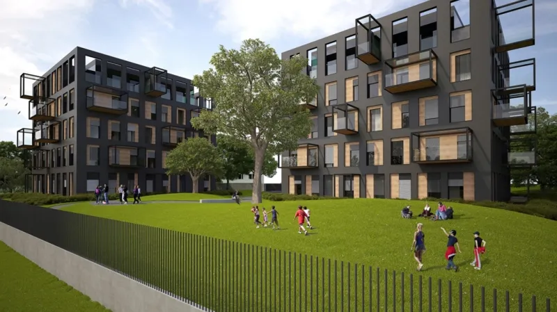 Plánovaný komplex bytových domů