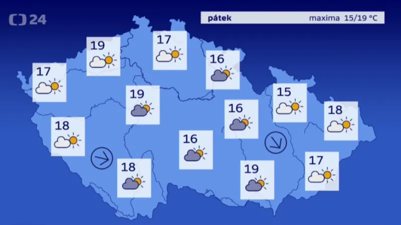Počasí v pátek