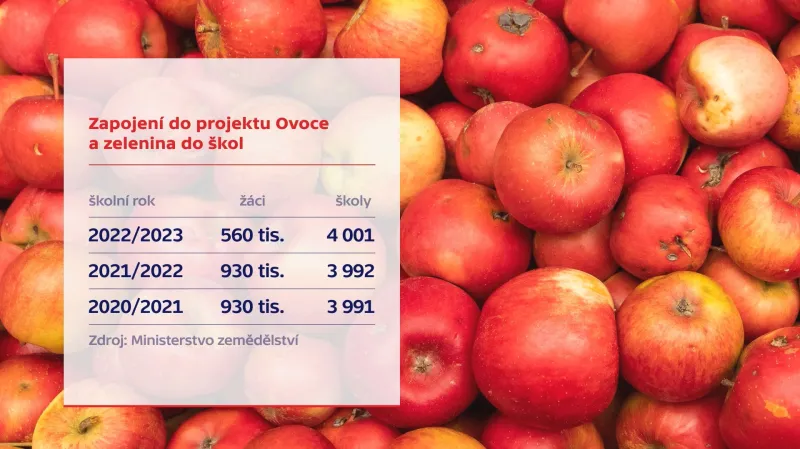 Zapojení do projektu Ovoce a zelenina do škol