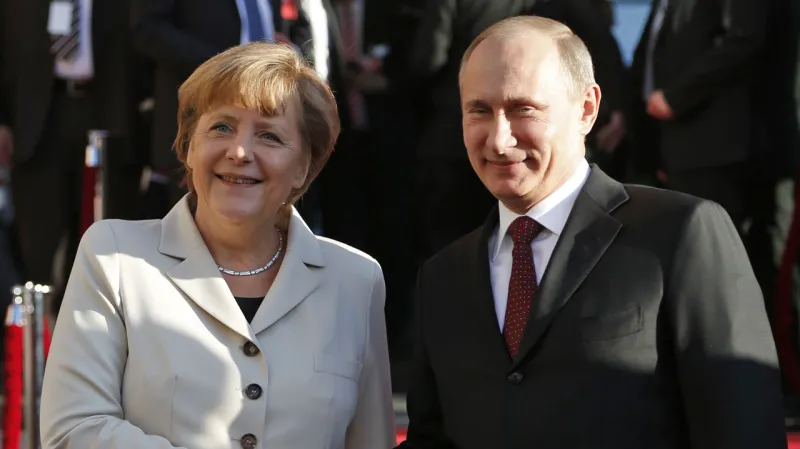 Angela Merkelová a Vladimir Putin