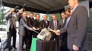 Zahájení stavby plynového zásobníku v Rožné