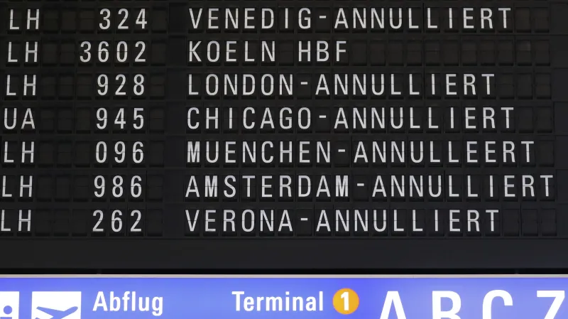 Stávka v Německu ochromila letecký provoz