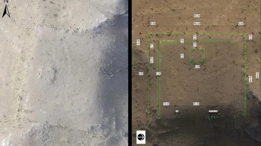 Vyvýšená plošina nalezená v Petře