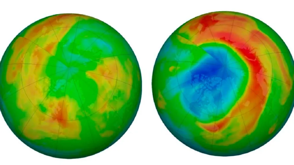 Změna ozonové díry nad Arktidou