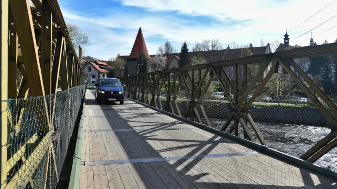 Provizorní most v Českém Krumlově