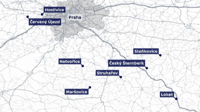 Obce, které vznášejí výhrady vůči Středočeskému kraji