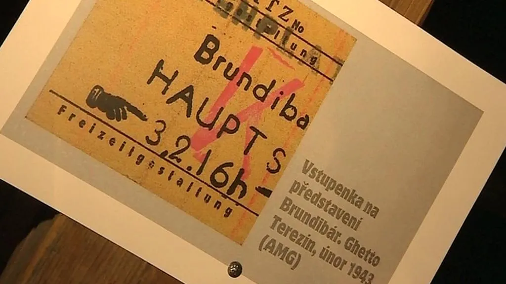 Vstupenka na Brundibára z roku 1943