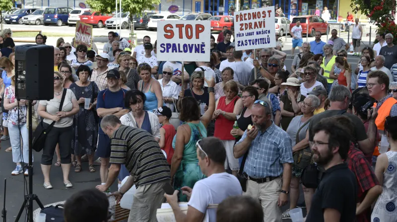 Protest proti spalovně ve Vsetíně