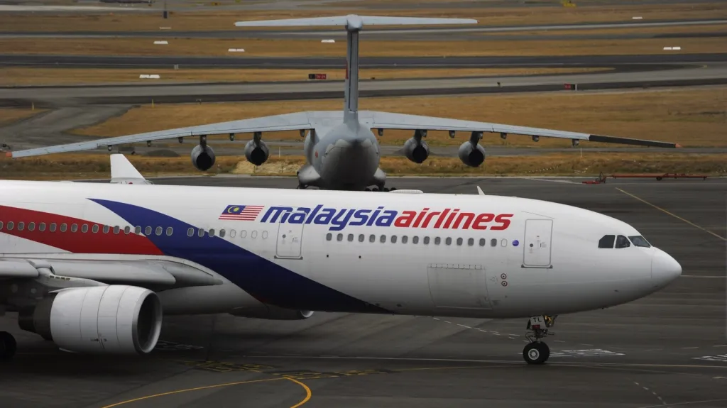 Letadlo společnosti Malaysia Airlines v australském Perthu