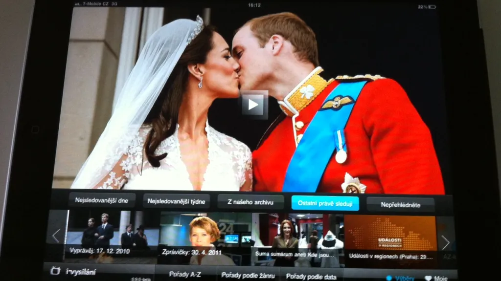 iVysílání v iPadu