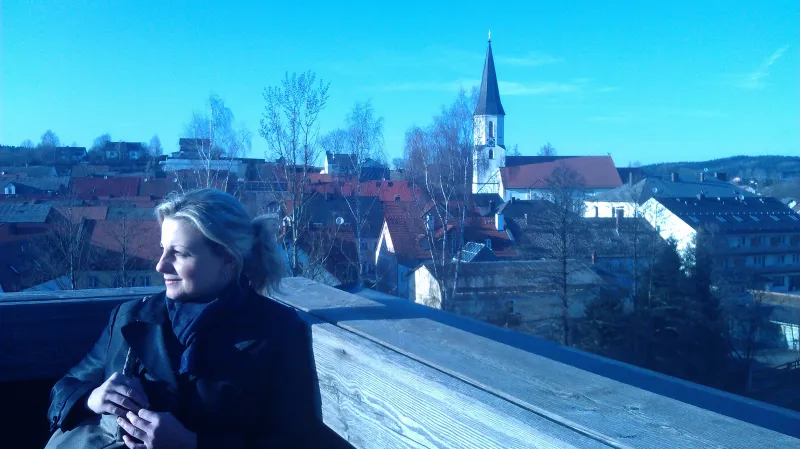 Lenka Kavalová ve Schönsee, kde vedla workshop v
rámci projektu Plzeň EHMK 2015