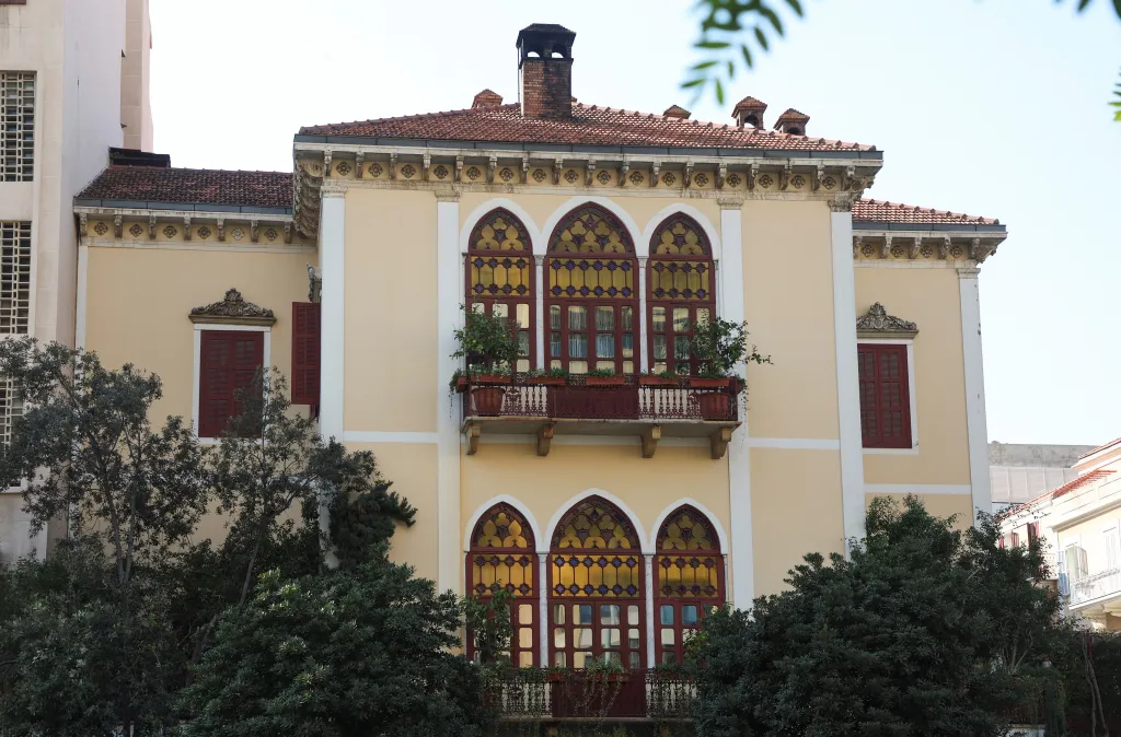 Pohled na tradiční libanonský dům v Bejrútu
