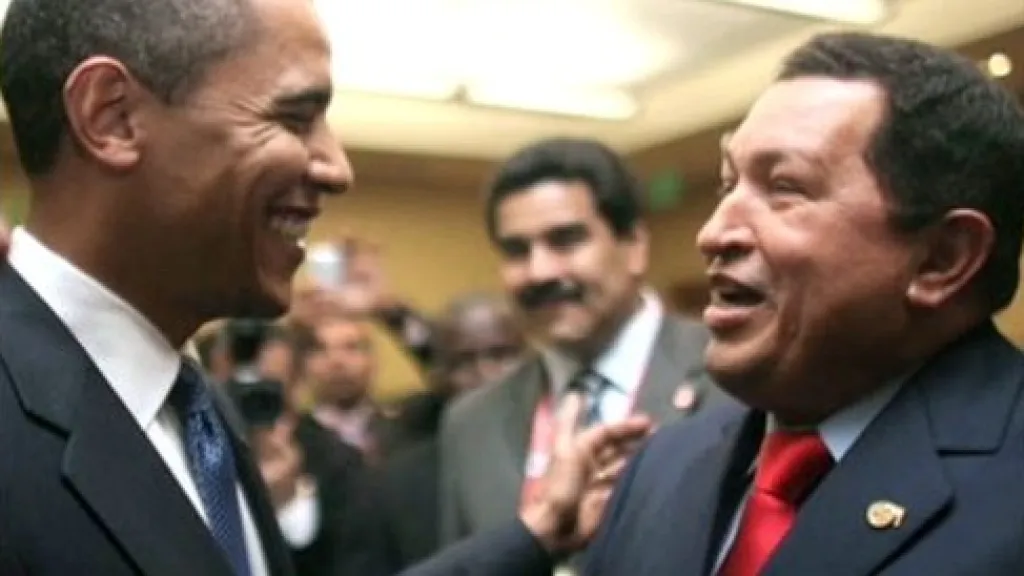 Barack Obama a Hugo Chávez