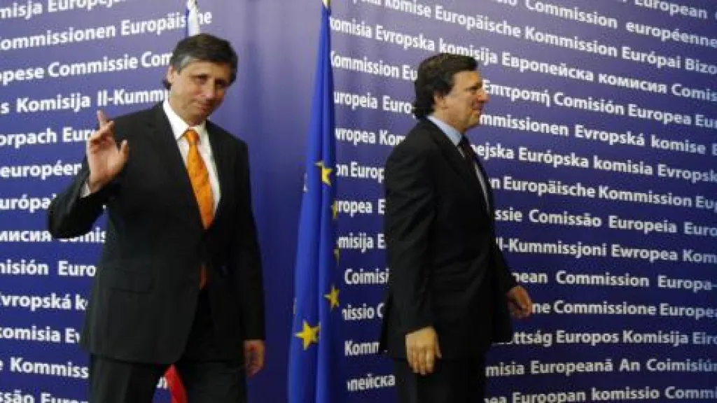 Jan Fischer a José Barroso