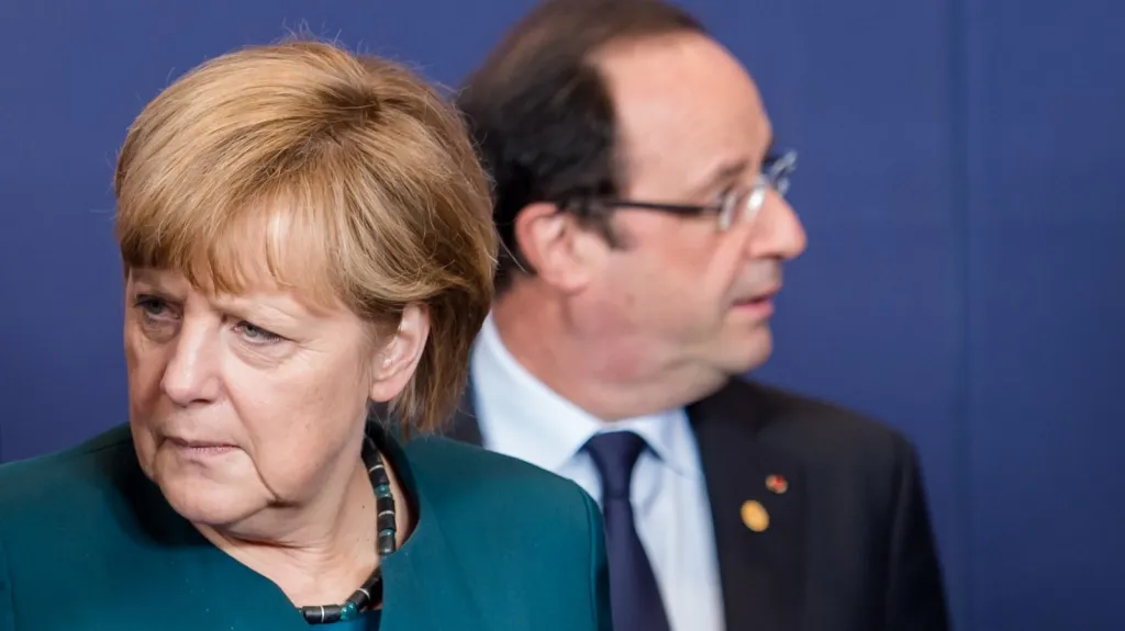 Angela Merkelová a Francois Hollande