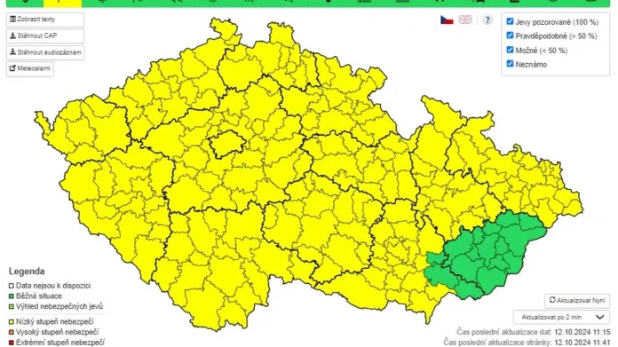 Výstraha meteorologů před větrem