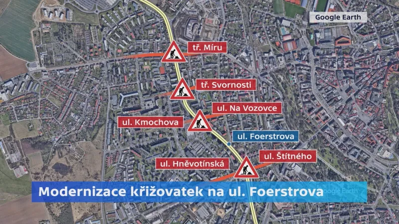 Modernizace křižovatek v Olomouci