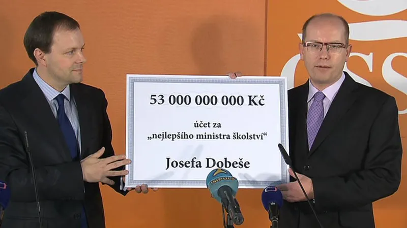 ČSSD kritizuje Dobeše kvůli dotacím